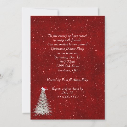 Christmas Party Ornament Kaart (Achterkant)