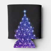 Christmas Party Pink Blue Tree Winter Black Rustic Blikjeskoeler (Achterkant)
