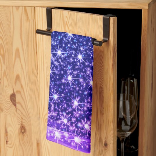 Christmas Party Pink Blue Tree Winter Black Rustic Theedoek (Derde Gevouwen)