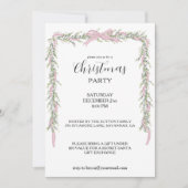 Christmas Party Pink Green Garland Kaart (Voorkant)