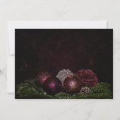 Christmas Party Pink Ornaments Green Leaves Black Kaart (Achterkant)