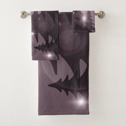 Christmas Party Pink Trees Holiday Winter Elegant Bad Handdoek (Insitu)