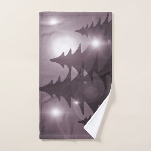 Christmas Party Pink Trees Holiday Winter Elegant Bad Handdoek (Handdoek)