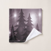 Christmas Party Pink Trees Holiday Winter Elegant Bad Handdoek (Wasdoekje)