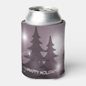 Christmas Party Pink Trees Holiday Winter Elegant Blikjeskoeler (Blikje Voorkant)