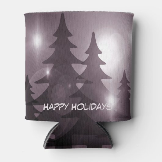 Christmas Party Pink Trees Holiday Winter Elegant Blikjeskoeler (Voorkant)