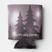 Christmas Party Pink Trees Holiday Winter Elegant Blikjeskoeler (Achterkant)