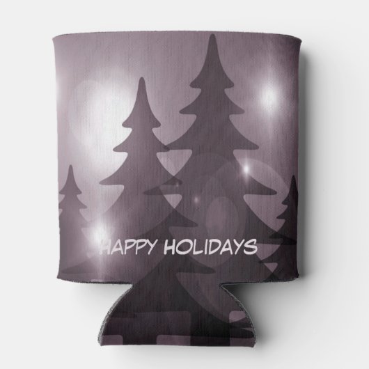 Christmas Party Pink Trees Holiday Winter Elegant Blikjeskoeler (Achterkant)