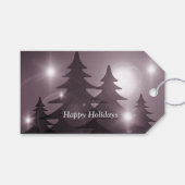 Christmas Party Pink Trees Holiday Winter Elegant Cadeaulabel (Voorkant (Horizontaal))
