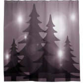 Christmas Party Pink Trees Holiday Winter Elegant Douchegordijn (Voorkant)