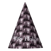 Christmas Party Pink Trees Holiday Winter Elegant Feesthoedjes (Voorkant)