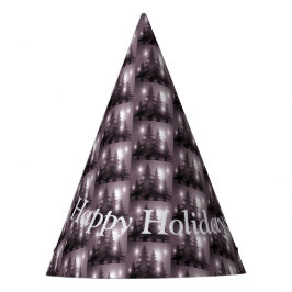 Christmas Party Pink Trees Holiday Winter Elegant Feesthoedjes