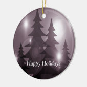 Christmas Party Pink Trees Holiday Winter Elegant Keramisch Ornament (Links)