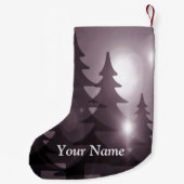 Christmas Party Pink Trees Holiday Winter Elegant Kleine Kerstsok (Achterkant)