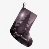 Christmas Party Pink Trees Holiday Winter Elegant Kleine Kerstsok (Voorkant (Hangend))