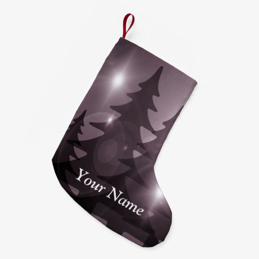 Christmas Party Pink Trees Holiday Winter Elegant Kleine Kerstsok (Voorkant (Hangend))