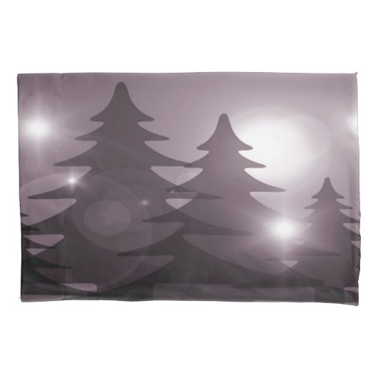 Christmas Party Pink Trees Holiday Winter Elegant Kussensloop (Voorkant)