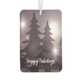 Christmas Party Pink Trees Holiday Winter Elegant Luchtverfrisser (Achterkant)