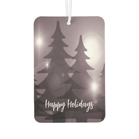 Christmas Party Pink Trees Holiday Winter Elegant Luchtverfrisser (Achterkant)