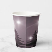 Christmas Party Pink Trees Holiday Winter Elegant Papieren Bekers (Rechts)