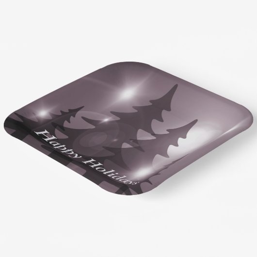 Christmas Party Pink Trees Holiday Winter Elegant Papieren Bordje (Gebogen)