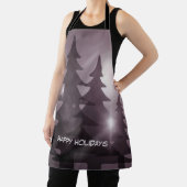 Christmas Party Pink Trees Holiday Winter Elegant Schort (Insitu)