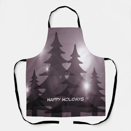 Christmas Party Pink Trees Holiday Winter Elegant Schort (Voorkant)