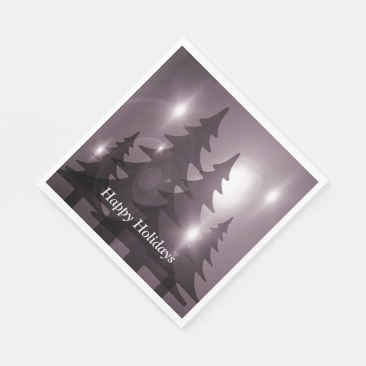 Christmas Party Pink Trees Holiday Winter Elegant Servet (Hoek)