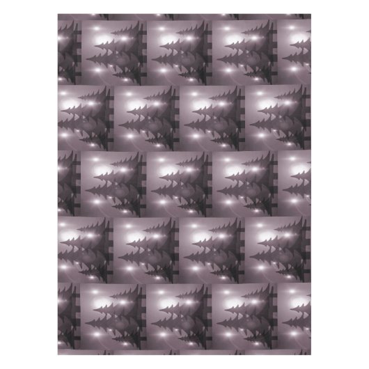 Christmas Party Pink Trees Holiday Winter Elegant Tafelkleed (Voorkant)