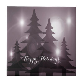 Christmas Party Pink Trees Holiday Winter Elegant Tegeltje