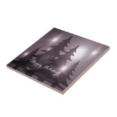 Christmas Party Pink Trees Holiday Winter Elegant Tegeltje (Zijkant)