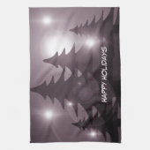 Christmas Party Pink Trees Holiday Winter Elegant Theedoek (Verticaal)