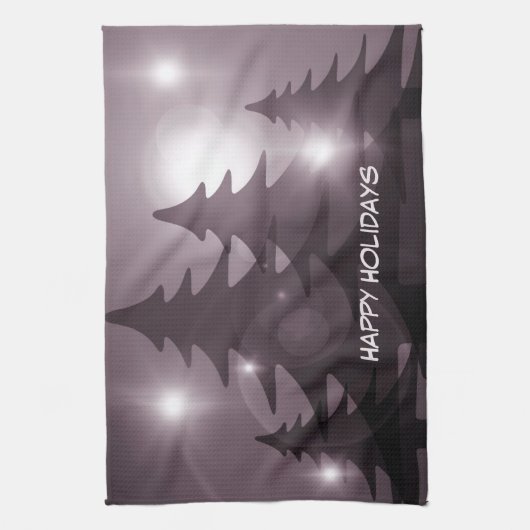 Christmas Party Pink Trees Holiday Winter Elegant Theedoek (Verticaal)