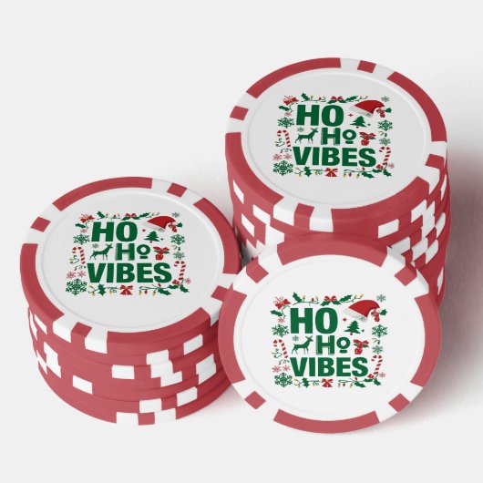 Christmas Party Poker Chip – Ho Ho Vibes (Opstapeling)