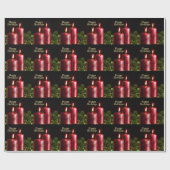 Christmas Party Red Candles Winter Holidays Cadeaupapier (Vlak)