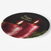  Christmas Party Red Candles Winter Holidays Papieren Bordje (Gekanteld)