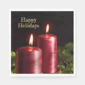 Christmas Party Red Candles Winter Holidays Servet (Voorkant)