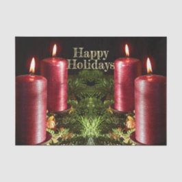 Christmas Party Red Candles Winter Holidays Tissuepapier