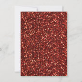 CHRISTMAS PARTY Red Glitter Floral Poinsettia Kaart (Achterkant)