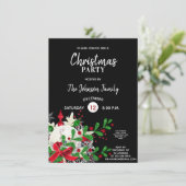 CHRISTMAS PARTY Red Green Glitter DISCO Kaart (Staand voorkant)