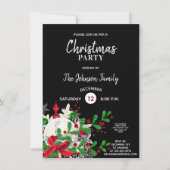 CHRISTMAS PARTY Red Green Glitter DISCO Kaart (Voorkant)