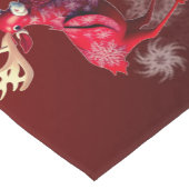 Christmas Party Red Reindeer Winter Holidays Korte Tafelloper (Hoek)