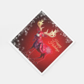 Christmas Party Red Reindeer Winter Holidays Servet (Hoek)