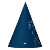 Christmas Party Reindeer Blue Sky Shiny Stars Feesthoedjes (Links)