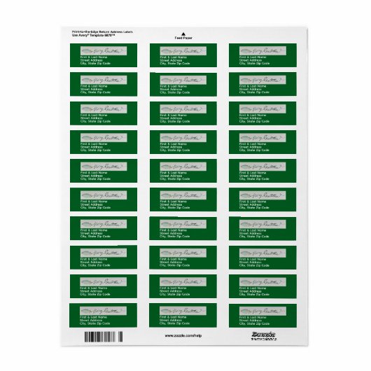Christmas Party Return Label (Full Sheet)
