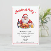 Christmas Party Santa Claus Design Xmas Kaart (Staand voorkant)