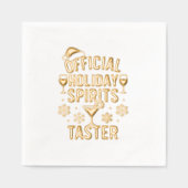 Christmas party spirits taster funny quote folie servetten (Voorkant)