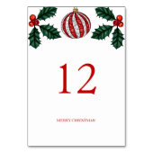 Christmas Party Table number Kaart (Achterkant)