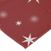 Christmas Party White Ornaments Stars Red Elegant Tafelkleed (Gekanteld)