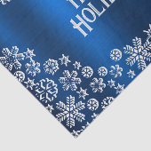 Christmas Party White Snowflakes Navy Blue Tissuepapier (Detail)